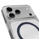 4. Puro Lite Mag TPU+PC Hülle kompatibel mit MagSafe für iPhone 17 Pro Max - Transparent mit blauem Ring