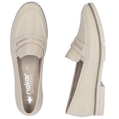 3. Damen-Lederslipper Lords beige Rieker 75300-63