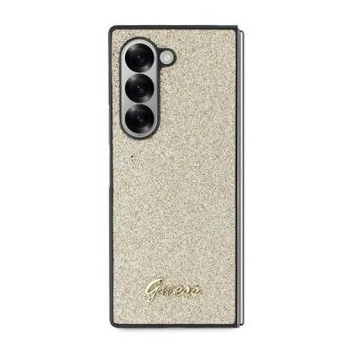 2. Guess 4G Glitter Script Hülle für Samsung Galaxy Z Fold 6 – Gold