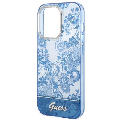 6. Guess GUHCP14LHGPLHB iPhone 14 Pro 6.1" Blau/Blau Hardcase Porcelain Collection