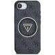 3. Guess IML Metal Glitter 4G Circle Triangle MagSafe Case für iPhone 16e - Schwarz