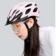 8. Rockbros Fahrradhelm mit Visier, abnehmbare UV-Brille, abnehmbares Visier, Unisex – Rosa