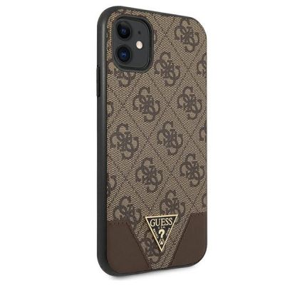 6. Guess 4G Triangle Collection Hülle für iPhone 11 6.1" / Xr 6.1" - Braun
