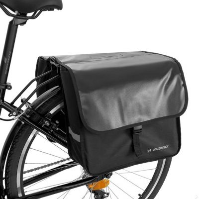 5. Wozinsky doppelte Fahrradtasche für den Gepäckträger, 28 l, schwarz (WBB34BK)