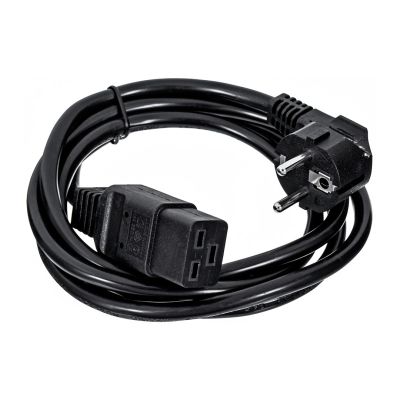 GEMBIRD Server-Stromkabel C19 (SCHUKO/IEC320) 16A, 1,8M, SCHWARZ
