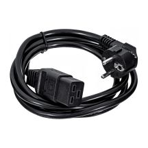 GEMBIRD Server-Stromkabel C19 (SCHUKO/IEC320) 16A, 1,8M, SCHWARZ