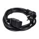 GEMBIRD Server-Stromkabel C19 (SCHUKO/IEC320) 16A, 1,8M, SCHWARZ