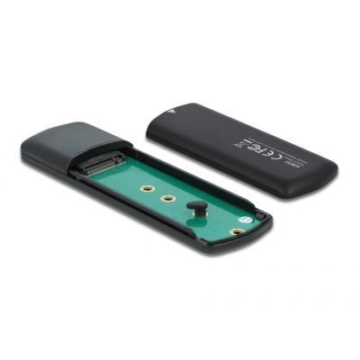 3. DeLOCK Externes USB-Typ-C-Gehäuse für M.2 NVMe PCIe- oder SATA-SSDs – werkzeuglos