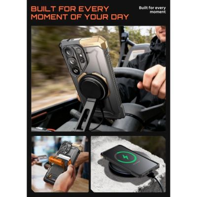 8. Supcase UB Grip Mag MagSafe Hülle für Samsung Galaxy S26 Ultra – Schwarz und Braun
