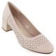 Damen-Pumps mit durchbrochenem Muster auf Blockabsatz, beige Sergio Leone PB293