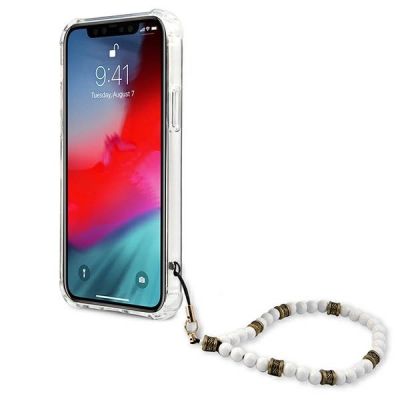 5. Guess GUHCP12MKPSWH iPhone 12/12 Pro 6.1" Transparentes Hardcase White Pearl