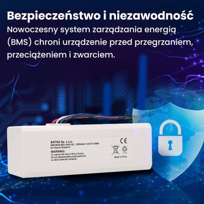 13. Akku Xiaomi Robot 1C P1904-4S1P-MM, 3200mAh, 47.36Wh, STYTJ01ZHM Mijia 1C P1904-4S1P-MM (Dreame MC1808)