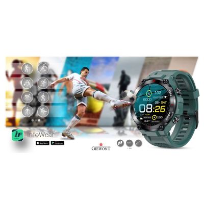 9. GIEWONT Pionier GPS GW460-2 Smartwatch – Seegrün