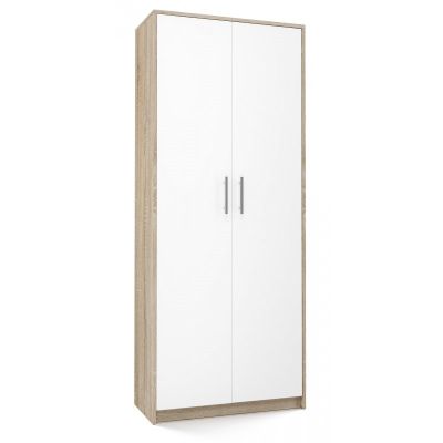 4. OLIV 2D Aktenschrank 74x35xH180 Sonoma/Weiß