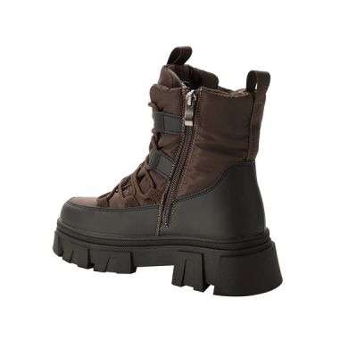 2. Lee Cooper Damen-Winterstiefel in Braun, gefütterte Boots mit Reißverschluss