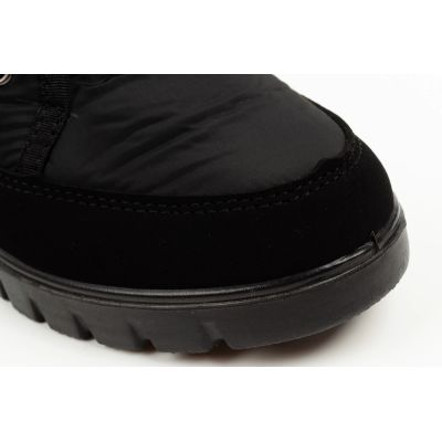 5. Progress Damen-Winterstiefel, schwarze gefütterte Schneestiefel mit Lammfell