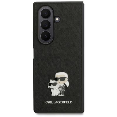 2. Karl Lagerfeld Saffiano Karl&Choupette Pin Case für Samsung Galaxy Z Fold7 – Schwarz