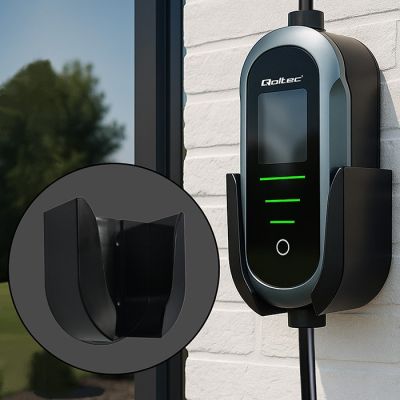 7. Qoltec Mobile EV-Ladegerät für Elektro- und Hybridfahrzeuge, einstellbar, 2-in-1 Typ 2 | 7 kW | 230 V | CEE 32 A | Wi-Fi | TUYA | SMART LIFE | LCD | Tragbar | Wallbox | 5 m