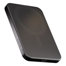 ZENS Slim Qi2 Aluminium Powerbank - 5000 mAh magnetische Powerbank kompatibel mit MagSafe und Qi2 (schwarz)