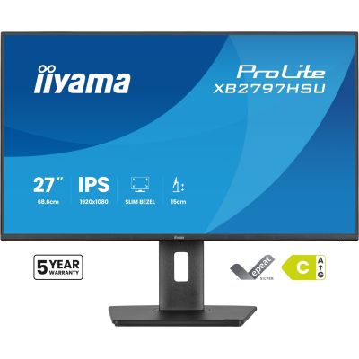 4. iiyama ProLite XB2797HSU-B1 Computermonitor 68,6 cm (27") 1920 x 1080 px Full HD LED Schwarz