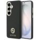 Guess Strass-Logo-Hülle mit rundem Design für Samsung Galaxy S26 – Schwarz