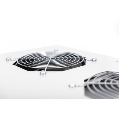 22. DIGITUS Lüftungspanel für 19-Zoll-Schränke, Serien Basic, Hyper und Unique, 4 Lüfter, Thermostat, grau