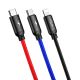 2. Baseus Three Primary Colors 3-in-1 USB-A - Micro-USB / Lightning / USB-C 3,5A Kabel 0,3 m - Schwarz