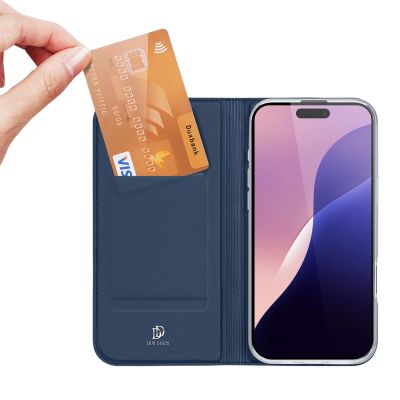 3. Dux Ducis Skin Pro Hülle für iPhone 16 Pro Max mit Klappe und Kartenfach – Blau