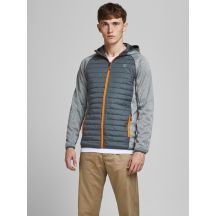 Jack&Jones JJEMULTI Steppjacke 12182242 Grau melang/Eingesetzter Saum