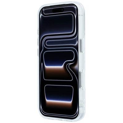 5. Karl Lagerfeld IML Strass-Hülle mit galvanisiertem Logo für iPhone 17 Pro Max / 18 Pro Max – Weiß