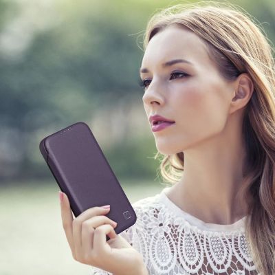 27. iCarer CE Premium Leather Folio Case iPhone 14 Plus Magnetic Flip Leather Folio Case MagSafe Dark Purple (WMI14220715-DP)