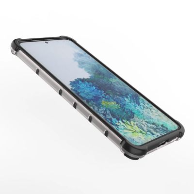 10. Wabenhülle Panzerhülle mit Gelrahmen für Samsung Galaxy S22 + (S22 Plus) blau