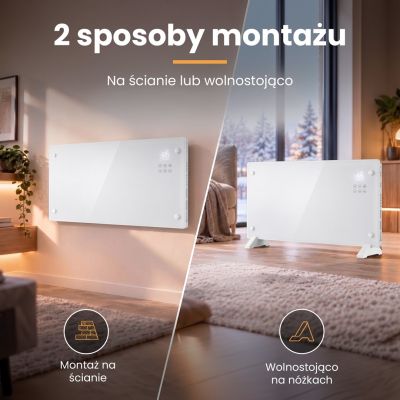 14. Extralink Smart Glasheizkörper 2000W | Weiß