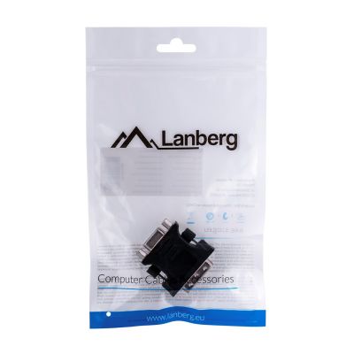 4. Lanberg AD-0012-BK Adapter (DVI-I (Dual Link) M - D-Sub (VGA) F; schwarze Farbe)