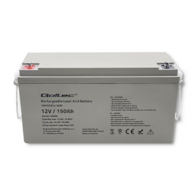 5. QOLTEC AGM-Batterie 12 V | 150 Ah | max. 2250 A