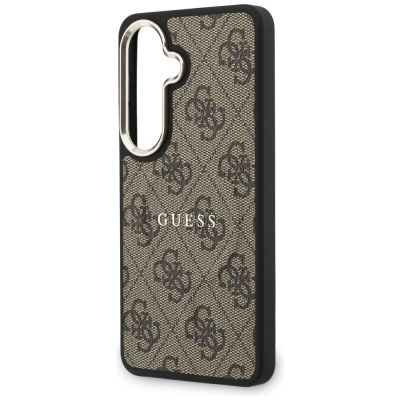 6. Guess 4G Embossed Ring MagSafe Hülle für Samsung Galaxy S26 Plus - braun