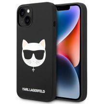 Karl Lagerfeld KLHMP14MSLCHBK iPhone 14 Plus 6.7" Hardcase schwarz / schwarzes Silikon Choupette Head Magsafe