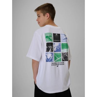2. Locker geschnittenes Jungen-T-Shirt mit Aufdruck 4F 4FJRSS26TTSHM4277-10S