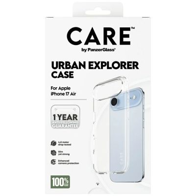 5. CARE by PanzerGlass Flagship Urban Explorer Case mit klarem Rahmen für iPhone Air – Transparent