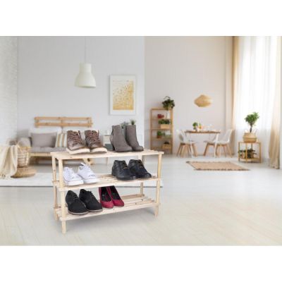 20. 3-stöckiges Schuhregal aus Holz von Alpina