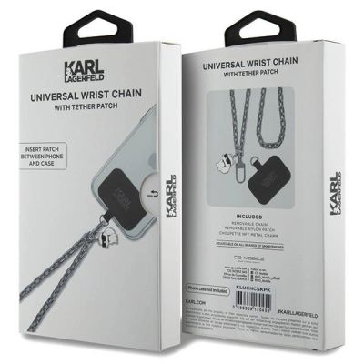 3. Karl Lagerfeld KLUCHCSKPK Universal Universal Hand Strap Choupette-Etui – Silber