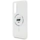 6. Karl Lagerfeld Button Choupette Head Printed Logo MagSafe Case für Samsung Galaxy S25 Edge - Weiß