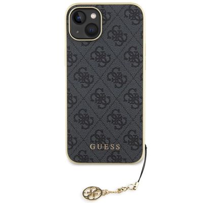 3. Guess 4G Charms Collection Hülle für iPhone 15 Plus – Grau