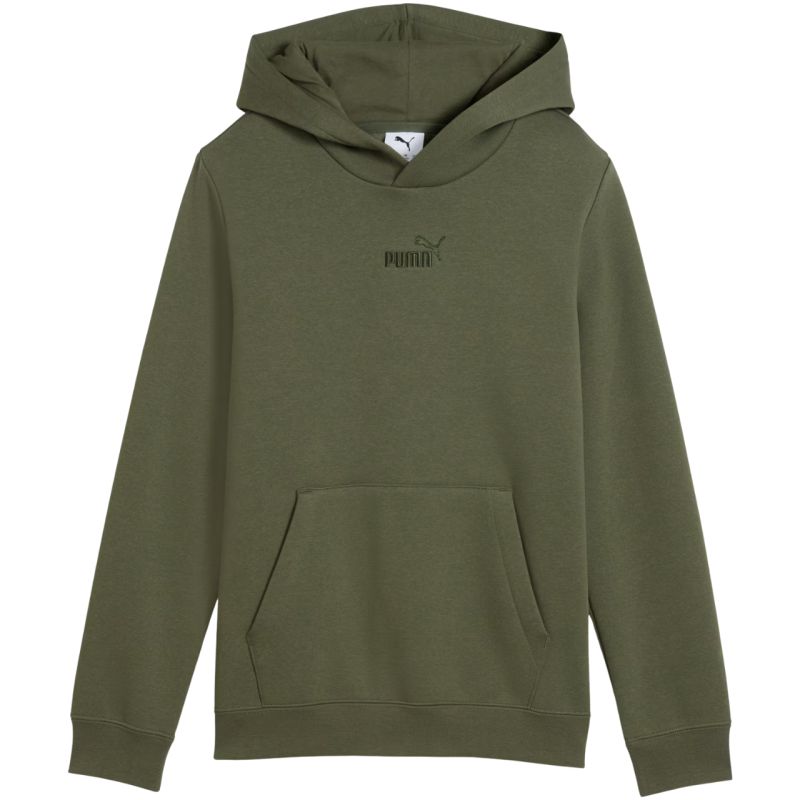 2. Puma ESS Kapuzenpullover mit zentriertem Logo, Größe S, Nr. 1, für Kinder, Khaki, 692976 86