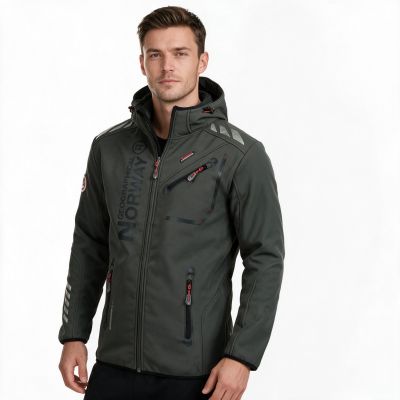 5. Geographical Norway Royaute ASSOR B MEN 068 M WW1975H/GN/Dunkelgrau/Schwarz Softshelljacke