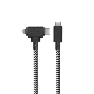 12. Native Union Duo-Kabel (USB-C auf USB-C/Lightning), Grün, USB-C, USB-C/Lightning, 1,5 m, Stecker, Stecker