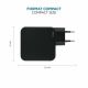 5. Mobilis Ladegerät 100W 2USB C 1USB A GaN-Kabel 100W Laptop, Smartphone, Tablet Schwarz Wechselstrom intern