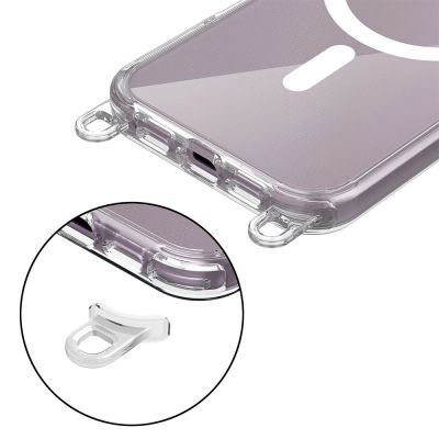 2. Tech-Protect FlexAir Chain MagSafe Hülle für iPhone 16 – transparent + 2 Lanyards (schwarz und graubraun)