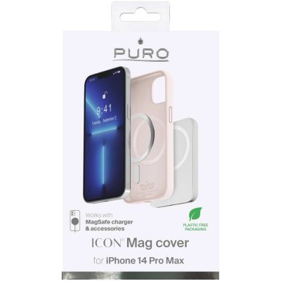 2. Puro Icon Mag MagSafe Silikonhülle für iPhone 14 Pro Max – Rosa