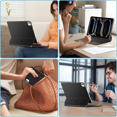 11. Tech-Protect SmartCase Magnetisch für iPad Pro 11" 5/6" 2024-2025 - Schwarz